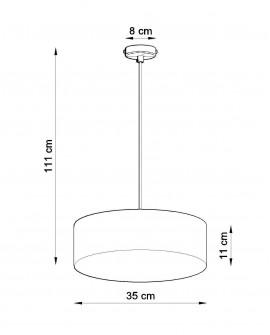 Lampa wisząca ARENA 35 czarna Sollux SL.0115