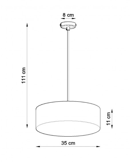 Lampa wisząca ARENA 35 czarna Sollux SL.0115