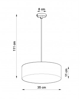 Lampa wisząca ARENA 35 szara Sollux SL.0116