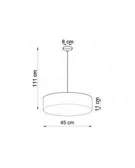 Lampa wisząca ARENA 45 czarna Sollux SL.0118