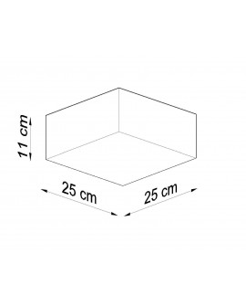 Plafon HORUS 25 czarny Sollux SL.0142