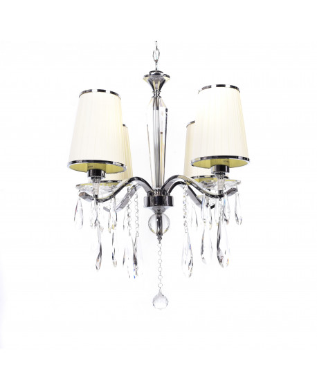 KLASYCZNY ŻYRANDOL KRYSZTAŁOWY KREMOWY ALESSIA W4