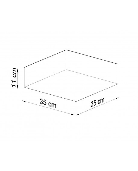 Plafon HORUS 35 czarny Sollux SL.0136