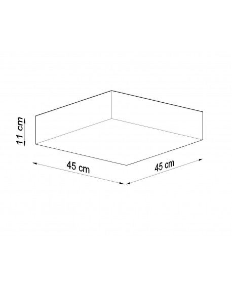 Plafon HORUS 45 czarny Sollux SL.0139