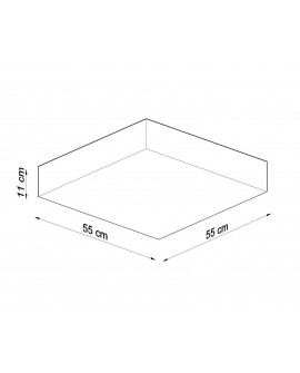 Plafon HORUS 55 szary Sollux SL.0921