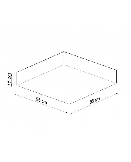 Plafon HORUS 55 szary Sollux SL.0921