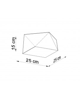 Plafon HEXA 25 czarny Sollux SL.0687