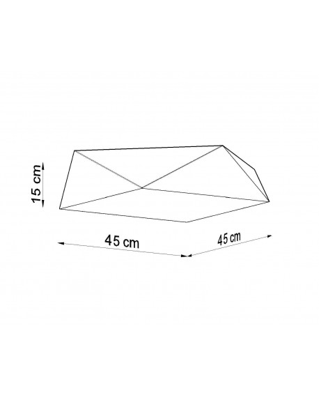 Plafon HEXA 45 biały Sollux SL.0692