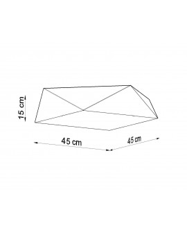 Plafon HEXA 45 czarny Sollux SL.0693