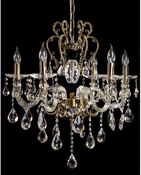 KLASYCZNY ŻYRANDOL KRYSZTAŁOWY BIANCA W6