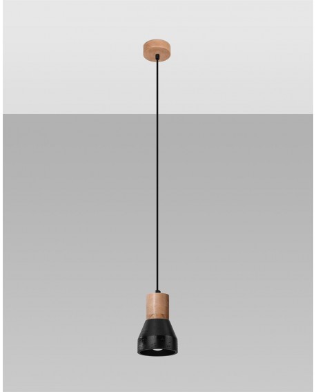 Lampa wisząca QUBIC czarna Sollux SL.0963