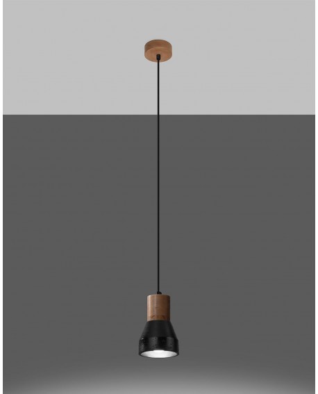 Lampa wisząca QUBIC czarna Sollux SL.0963