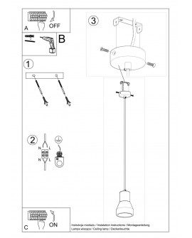 Lampa wisząca QUBIC czarna Sollux SL.0963