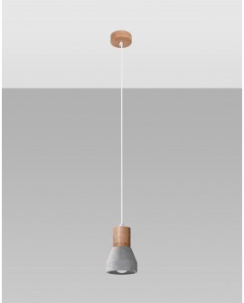 Lampa wisząca QUBIC szara Sollux SL.0964