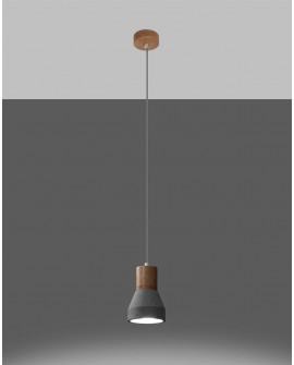 Lampa wisząca QUBIC szara Sollux SL.0964