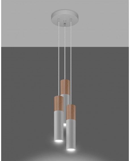 Lampa wisząca PABLO 3P biała Sollux SL.1013