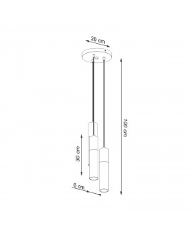 Lampa wisząca PABLO 3P biała Sollux SL.1013