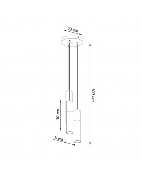 Lampa wisząca PABLO 3P biała Sollux SL.1013