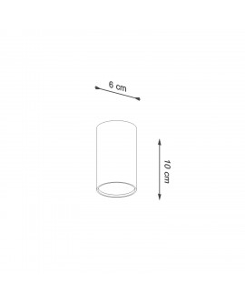 Plafon LAGOS 10 czarny Sollux SL.1000