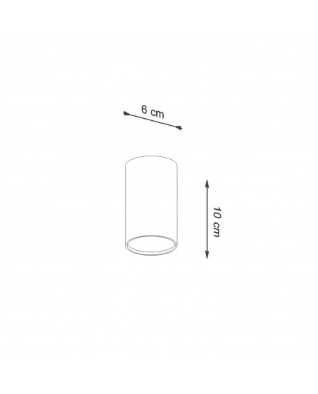 Plafon LAGOS 10 czarny Sollux SL.1000