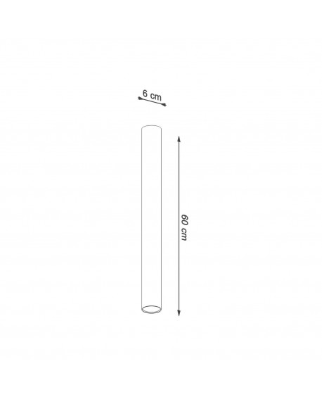 Plafon LAGOS 60 czarny Sollux SL.1003