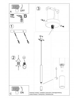 Lampa wisząca WEZYR 1 biała Sollux SL.0957