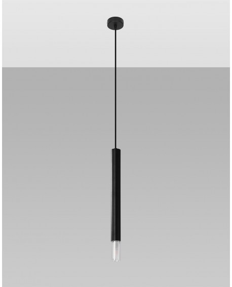 Lampa wisząca WEZYR 1 czarna Sollux SL.0960