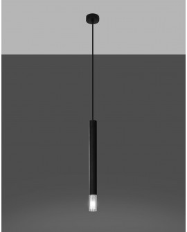 Lampa wisząca WEZYR 1 czarna Sollux SL.0960