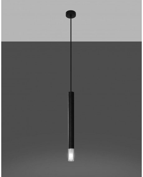 Lampa wisząca WEZYR 1 czarna Sollux SL.0960