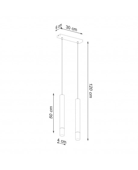 Lampa wisząca WEZYR 2 czarna Sollux SL.0961