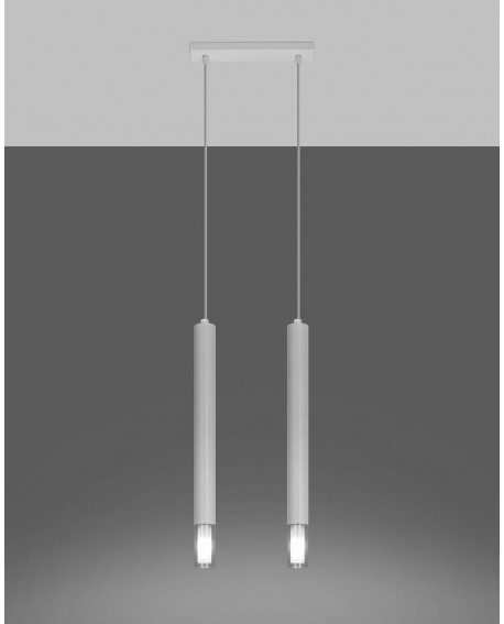 Lampa wisząca WEZYR 2 biała Sollux SL.0958