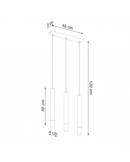 Lampa wisząca WEZYR 3 biała Sollux SL.0959