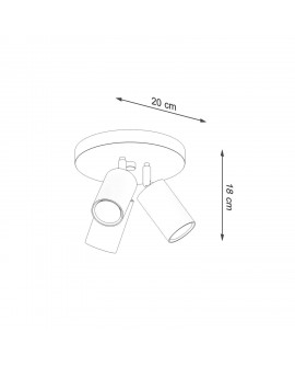 Plafon RING 3P czarny Sollux SL.1016