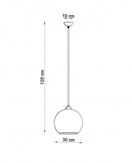 Lampa wisząca BALL szampański Sollux SL.0249