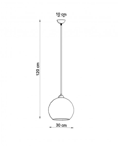 Lampa wisząca BALL szampański Sollux SL.0249