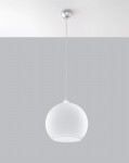 Lampa wisząca BALL biała Sollux SL.0256