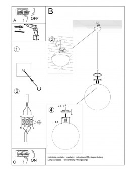 Lampa wisząca UGO 20 chrom Sollux SL.0263