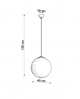 Lampa wisząca UGO 40 złota Sollux SL.0717