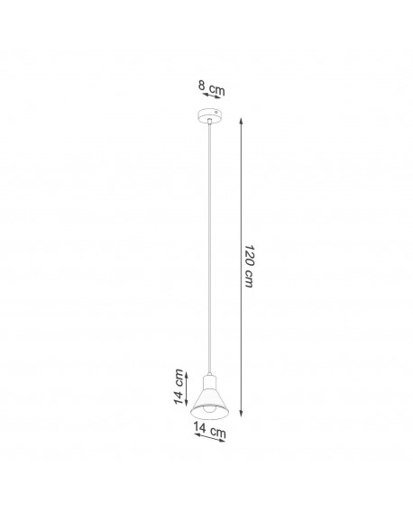 Lampa wisząca TALEJA 1 biała E27 Sollux SL.0983