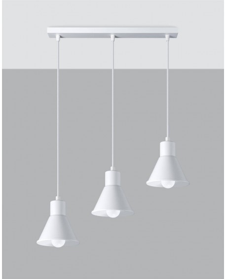 Lampa wisząca TALEJA 3 biała E27 Sollux SL.0984