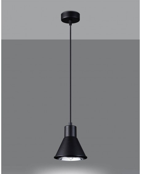 Lampa wisząca TAZILA 1 czarna ES111 Sollux SL.0989