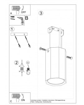 Plafon ZEKE 10 dąb Sollux SL.1033