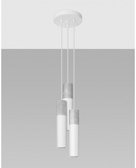 Lampa wisząca BORGIO 3P biały Sollux SL.1080