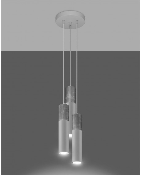 Lampa wisząca BORGIO 3P biały Sollux SL.1080