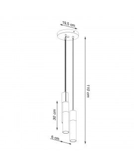 Lampa wisząca BORGIO 3P biały Sollux SL.1080