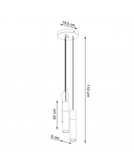 Lampa wisząca BORGIO 3P biały Sollux SL.1080