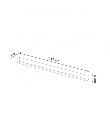 Kinkiet PINNE 117 czarny 3000K Sollux TH.072