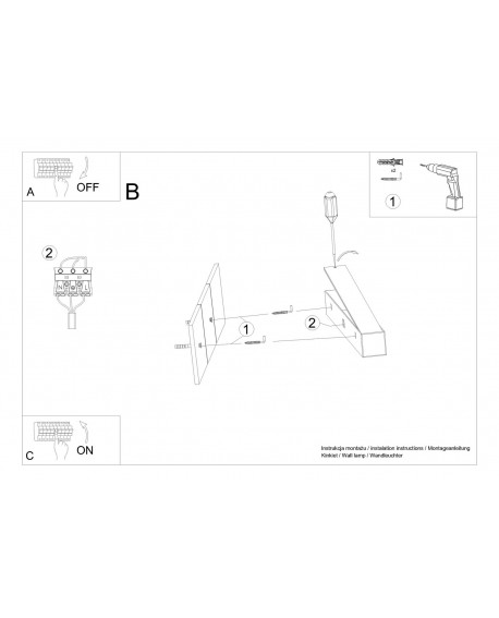 Kinkiet PINNE 117 szary 3000K Sollux TH.073