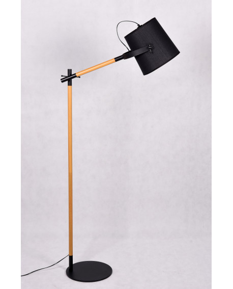 LAMPA STOJĄCA PODŁOGOWA CZARNA LAPIDUS