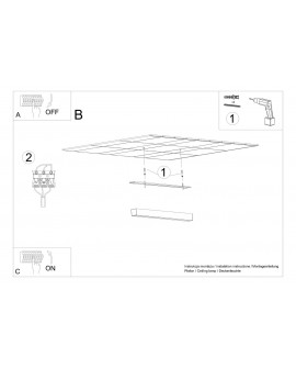 Plafon PINNE 90 szary 3000K Sollux TH.061